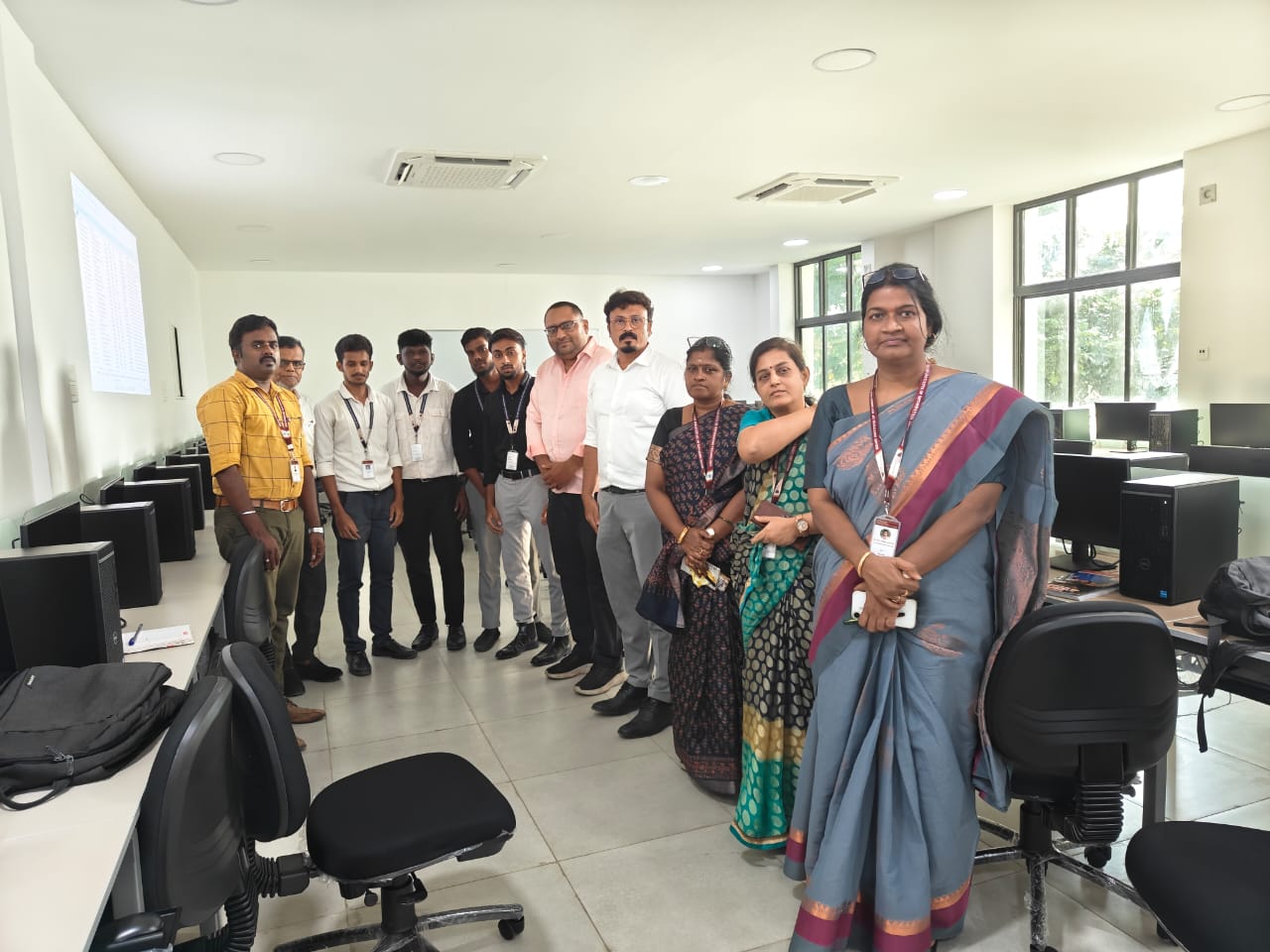 Students interacting with clients